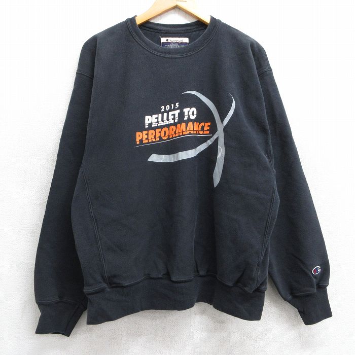 【中古】古着 長袖 チャンピオン Champion リバースウィーブ メンズ 90年代 90s ビッグロゴ クルーネック 丸首 紫他 パープル 【spe】 Lサイズ 中古スウェット スエット トレーナー トップス | 春夏 春物 春服 秋冬 秋物 秋服 メンズファッション カジュアル おし