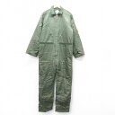 【中古】古着 長袖 ツナギ メンズ 90年代 90s 大きいサイズ ゆったり オーバーサイズ 濃緑 グリーン W44 中古 オールインワン ボトムス | 春夏 ...