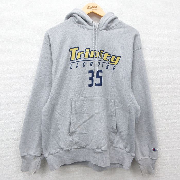 【中古】古着 長袖 チャンピオン Champion リバースウィーブ メンズ 90年代 90s ビッグロゴ クルーネック 丸首 紫他 パープル 【spe】 Lサイズ 中古スウェット スエット トレーナー トップス | 春夏 春物 春服 秋冬 秋物 秋服 メンズファッション カジュアル おし