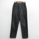【中古】古着 リーバイス Levis 901 ジーンズ レディース テーパード コットン 黒 ブラック デニム 中古 ボトムス ジーパン Gパン ロングパンツ ...