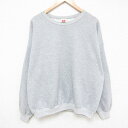 【中古】古着 ヘインズ Hanes 長袖スウェット メンズ 00年代 00s 無地 大きいサイズ 2L LL ビッグシルエット ゆったり ビッグサイズ オーバー...