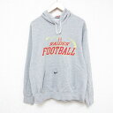 【中古】古着 ナイキ NIKE 長袖スウェットパーカー メンズ 00年代 00s フットボール グレー 霜降り Lサイズ 中古 スエット トレーナー トップス | 春夏 春物 春服 秋冬 秋物 秋服 メンズファッション カジュアル おしゃれ ファッション(4)