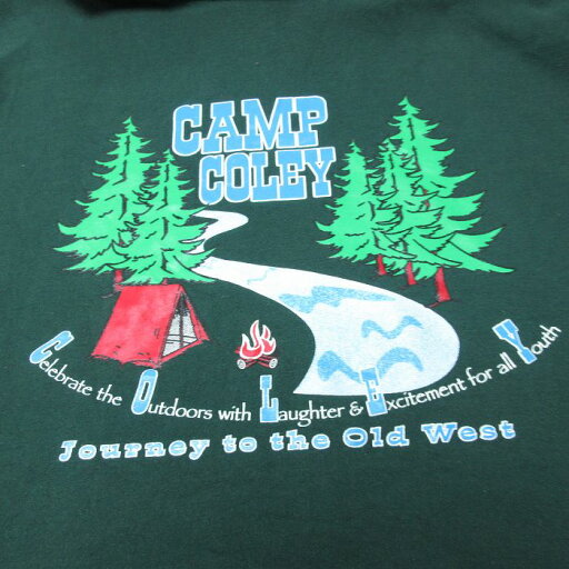 【中古】古着 ジャージーズ 長袖スウェットパーカー メンズ 00年代 00s キャンプ 木 大きいサイズ 2L LL ビッグシルエット ゆったり ビッグサイズ オーバーサイズ 緑 グリーン XLサイズ 中古 スエット トレーナー トップス | 春夏 春物 春服 秋冬 秋物 秋服 メン