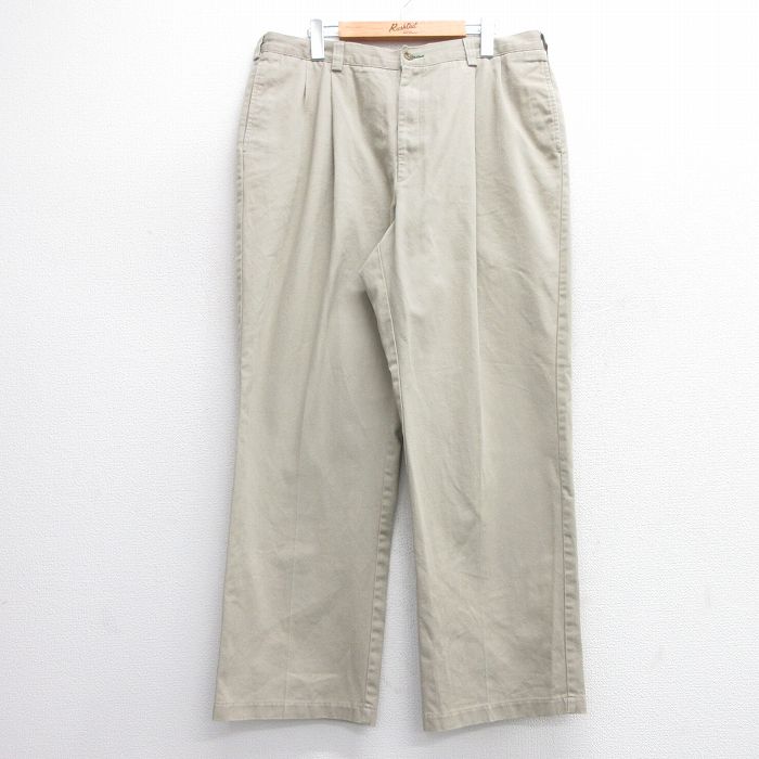 【中古】古着 トミーヒルフィガー TOMMY HILFIGER ブランドパンツ メンズ ベージュ カーキ W37 中古 ボトムス ロング | 春夏 春物 春服 秋冬 秋物 秋服 長ズボン カジュアル メンズファッション ファッション おしゃれ 2OF