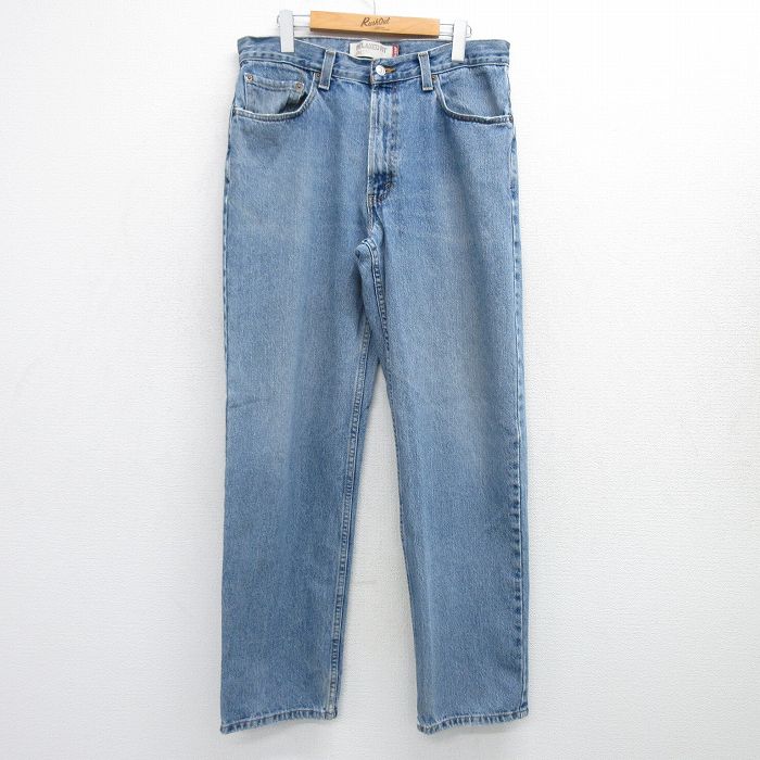 【中古】古着 ジーンズ Levis リーバイス 550 メンズ コットン 薄紺 ネイビー デニム W34 中古 ボトムス ジーパン Gパン ロングパンツ | 春夏 春物 春服 秋冬 秋物 秋服 長ズボン カジュアル メンズファッション ファッション おしゃれ