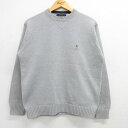 【中古】古着 トミーヒルフィガー TOMMY HILFIGER 長袖 ブランド セーター メンズ 90年代 90s ワンポイントロゴ コットン クルーネック 丸...