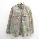 【中古】古着 ウールリッチ WOOLRICH 長袖 ヘビー フランネルシャツ メンズ 大きいサイズ 2L LL ビッグシルエット ゆったり ビッグサイズ オーバ...