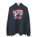 【中古】古着 長袖スウェットパーカー メンズ アニメ 僕のヒーローアカデミア 大きいサイズ 2L LL ビッグシルエット ゆったり ビッグサイズ オーバーサイズ...