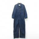 【中古】古着 長袖 ミリタリー ツナギ メンズ 00年代 00s ユーティリティ 大きいサイズ ゆったり オーバーサイズ USA製 アメリカ製 紺 ネイビー W...