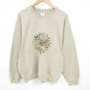 【中古】古着 ジャージーズ 長袖スウェット メンズ 00年代 00s クルーネック 丸首 薄茶 ブラウン Lサイズ 中古 スエット トレーナー トップス | 春...
