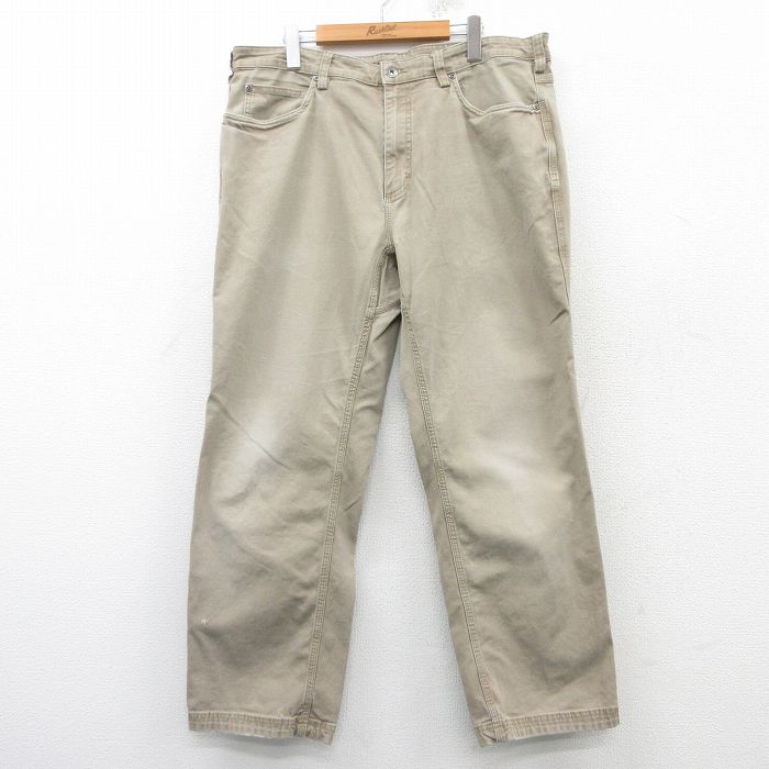 【中古】古着パンツ メンズ ダック地 ベージュ カーキ W38 中古 ボトムス ロング | 春夏 春物 春服 秋冬 秋物 秋服 長ズボン カジュアル メンズファッション ファッション おしゃれ