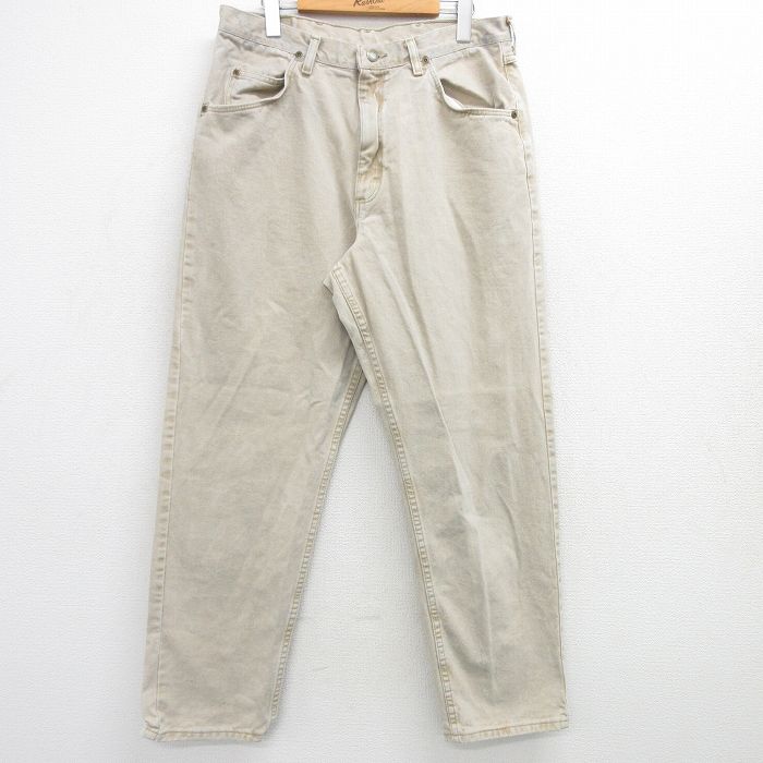 Rakuten - 【中古】古着 ラングラー 90s デニム ジーンズ メンズ USA製 ベージュ Wrangler W33 ロングパンツ アメカジ ストリート ヴィンテージ カジュアル きれいめ レトロ【spe】