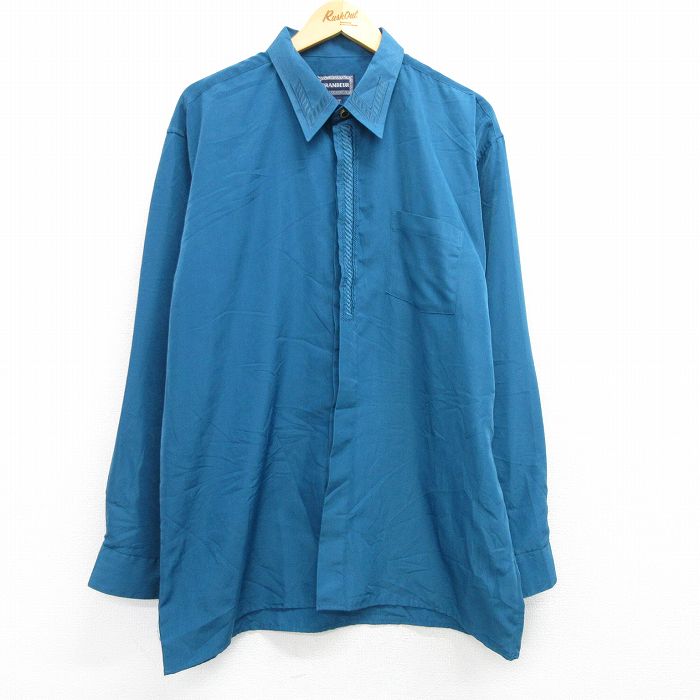 XL★古着 長袖 シャツ メンズ 90年代 90s コットン ボタンダウン USA製 青 &yen;&nbsp;4,900（税込） XL★古着 長袖 シャツ メンズ 90年代 90s コットン ボタンダウン 青 &yen;&nbsp;2,4...