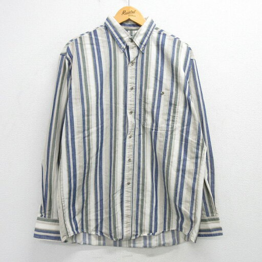 【中古】古着 ラングラー Wrangler 長袖 ウエスタンシャツ メンズ 90年代 90s ロング丈 コットン 紺他 ネイビー ストライプ XLサイズ 中古 トップス | 春夏 春物 春服 秋冬 秋物 秋服 カジュアルシャツ メンズファッション 長袖シャツ おしゃれ カジュアル 【中古】古着 ラングラー Wrangler 長袖 ウエスタンシャツ メンズ 90年代 90s ロング丈 コットン 紺他 ネイビー ストライプ XLサイズ 中古 トップス | 春夏 春物 春服 秋冬 秋物 秋服 カジュアルシャツ メンズファッション 長袖シャツ おしゃれ カジュアル