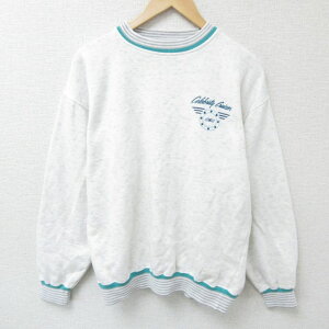 【中古】古着 長袖スウェット メンズ 90年代 90s セレブリティクルーズ クルーネック 丸首 薄グレー 霜降り Lサイズ 中古 スエット トレーナー トップス | 春夏 春物 春服 秋冬 秋物 秋服 メンズファッション カジュアル おしゃれ ファッション