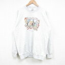 【中古】古着 長袖スウェット メンズ 00年代 00s テント Maine クルーネック 丸首 薄グレー 霜降り Lサイズ 中古 スエット トレーナー トップス...