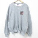 【中古】古着 ラッセル 長袖スウェット メンズ 00年代 00s ATHLETICS 大きいサイズ 2L LL ビッグシルエット ゆったり ビッグサイズ オーバ...