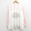 【中古】古着 長袖スウェット レディース 90年代 90s ペプシ 大きいサイズ 2L LL ビッグシルエット ゆったり ビッグサイズ オーバーサイズ クルーネ...