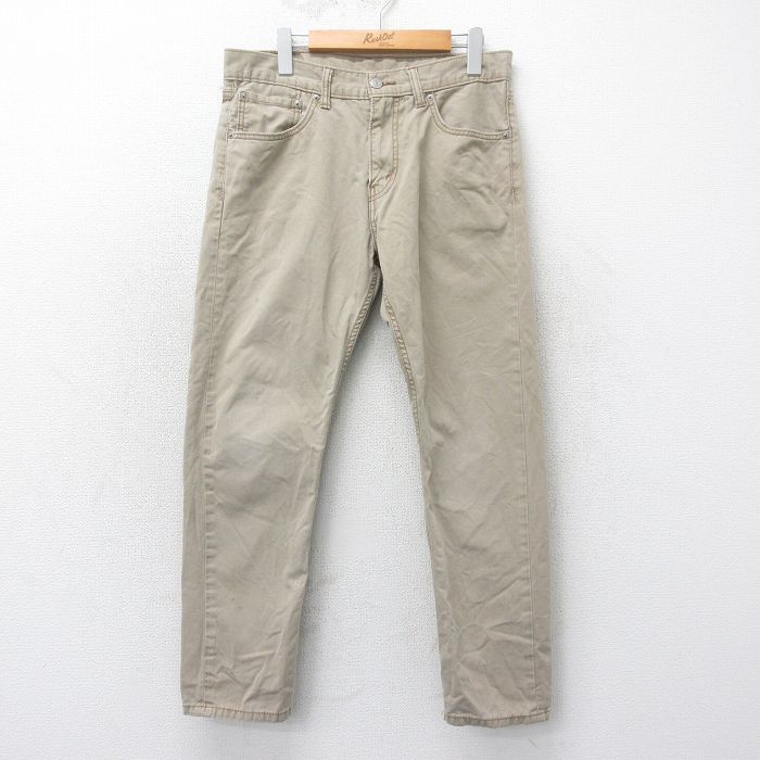 【中古】古着 リーバイス Levis 508パンツ メンズ コットン ベージュ カーキ W33 中古 ボトムス ロング | 春夏 春物 春服 秋冬 秋物 秋服 長ズボン カジュアル メンズファッション ファッション おしゃれ