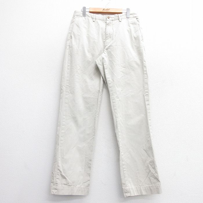 【中古】古着 ラルフローレン Ralph Lauren ブランドパンツ メンズ 薄ベージュ カーキ W30 中古 ボトムス ロング | 春夏 春物 春服 秋冬 秋物 秋服 長ズボン カジュアル メンズファッション ファッション おしゃれ