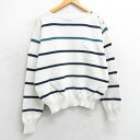 【中古】古着 カルバンクライン Calvin Klein 長袖 セーター メンズ 90年代 90s コットン ボートネック 白他 ホワイト Mサイズ 中古 ニッ...