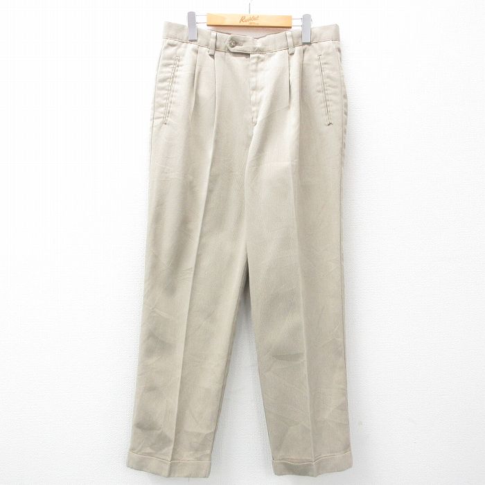 樂天商城 - 【中古】古着 ドッカーズパンツ メンズ ベージュ カーキ W33 中古 ボトムス ロング | 春夏 春物 春服 秋冬 秋物 秋服 長ズボン カジュアル メンズファッション ファッション おしゃれ