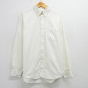 【中古】古着 ランズエンド 長袖 ブランドシャツ メンズ 00年代 00s ボタンダウン 生成り Lサイズ 中古 トップス | 春夏 春物 春服 秋冬 秋物 秋服 カジュアルシャツ メンズファッション 長袖シャツ おしゃれ カジュアル(4)