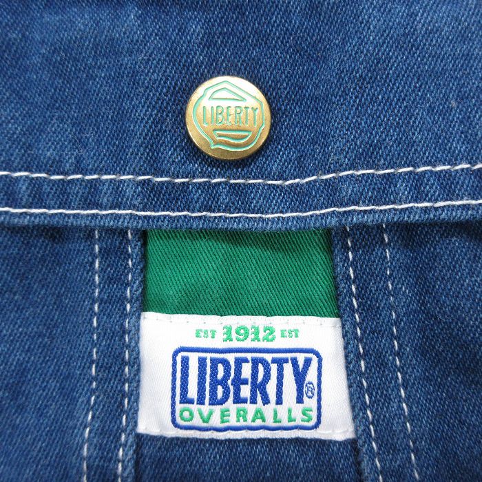 【中古】古着 リバティ オーバーオール メンズ コットン 紺 ネイビー デニム W37 中古 ボトムス | 春夏 春物 春服 秋冬 秋物 秋服 長ズボン カジュアル メンズファッション ファッション おしゃれ