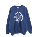 【中古】古着 ヘインズ Hanes 長袖スウェット メンズ 00年代 00s サッカーボール バスケットボール 大きいサイズ 2L LL ビッグシルエット ゆっ...