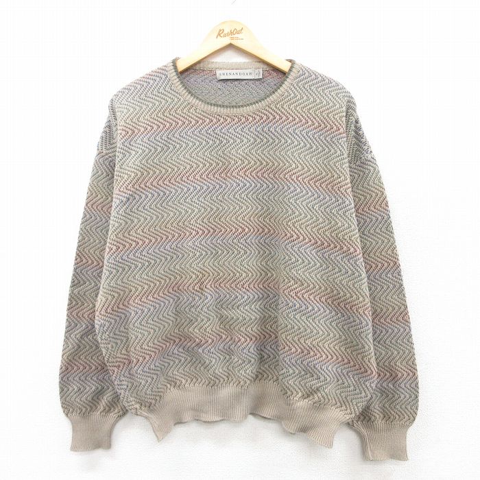 XL★古着 長袖 セーター メンズ 90年代 90s 大きいサイズ クルーネック USA製 緑系他 &yen;&nbsp;3,900（税込） XL★古着 長袖 セーター メンズ 90年代 90s 大きいサイズ クルーネック USA製 緑系他...