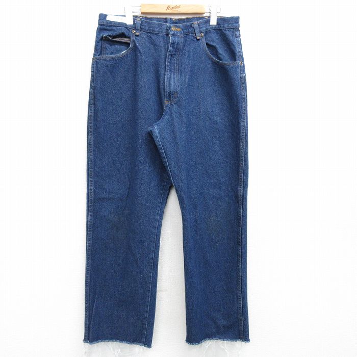 【中古】古着 レッドキャップ ジーンズ メンズ コットン 紺 ネイビー デニム W36 中古 ボトムス ジーパン Gパン ロングパンツ | 春夏 春物 春服 秋冬 秋物 秋服 長ズボン カジュアル メンズファッション ファッション おしゃれ