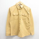 【中古】古着 長袖 ヘビー フランネルシャツ レディース 90年代 90s コットン USA製 アメリカ製 黄 イエロー 中古 ブラウス トップス | 春夏 春...