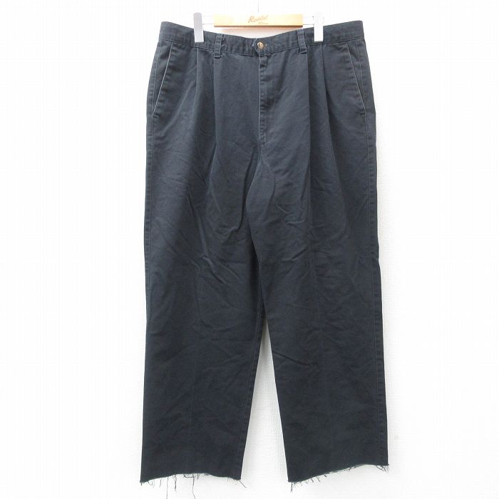 【中古】古着 ドッカーズパンツ メンズ 00年代 00s コットン 黒 ブラック W37 中古 ボトムス ロング | 春夏 春物 春服 秋冬 秋物 秋服 長ズボン カジュアル メンズファッション ファッション おしゃれ