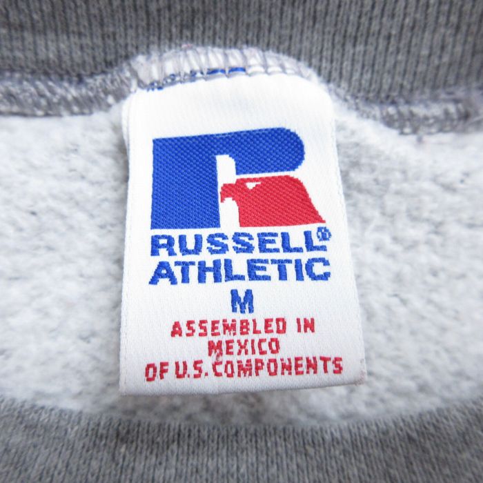 【中古】古着 ラッセル 長袖スウェット メンズ 00年代 00s SHORTCUTS クルーネック 丸首 グレー 霜降り Mサイズ 中古 スエット トレーナー トップス | 春夏 春物 春服 秋冬 秋物 秋服 メンズファッション カジュアル おしゃれ ファッション