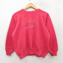 【中古】古着 長袖スウェット レディース 80年代 80s マンハッタン ラグラン クルーネック 丸首 濃ピンク 中古 スエット トレーナー トップス | 春夏...