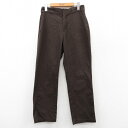 【中古】古着 ディッキーズ Dickies ワークパンツ レディース 茶 ブラウン 中古 ボトムス | 春夏 春物 春服 夏物 夏服 半ズボン カジュアル レデ...
