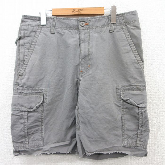 【中古】古着 エルエルビーン LLBEAN ショート カーゴパンツ ショーツ メンズ 00年代 00s コットン グレー W35 中古 ボトムス 短パン ショーパン | 春夏 春物 春服 夏物 夏服 半ズボン カジュアル メンズファッション ファッション おしゃれ