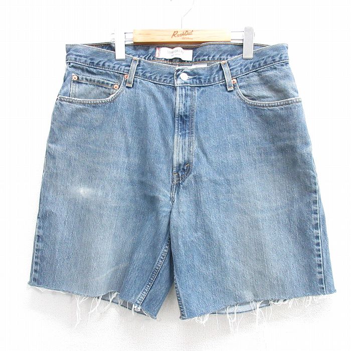 樂天商城 - 【中古】古着 リーバイス Levis 560 ショートパンツ ショーツ メンズ ヒゲ コットン 紺 ネイビー デニム W36 中古 ボトムス 短パン ショーパン ハーフ | 春夏 春物 春服 夏物 夏服 半ズボン カジュアル メンズファッション ファッション おしゃれ