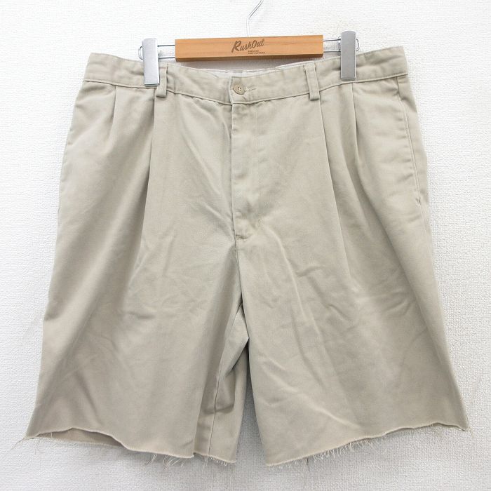 乐天商城 - 【中古】古着 エディーバウアー 00s ショートチノパンツ メンズ 薄ベージュ W36 コットン カジュアル アメカジ ストリート きれいめ ヴィンテージ レトロ オールド【spe】