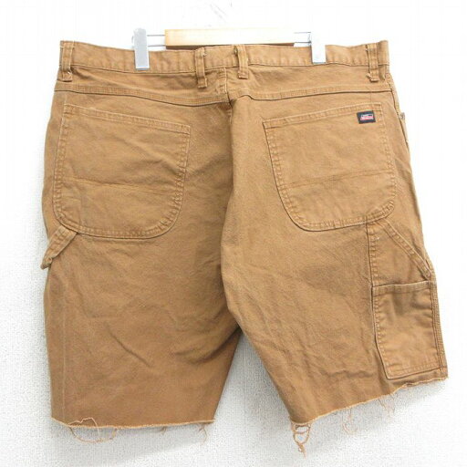 【中古】古着 ディッキーズ Dickies ショート ペインターパンツ ショーツ メンズ ダック地 大きいサイズ ゆったり オーバーサイズ 茶系 ブラウン 【spe】 W40 中古 ボトムス 短パン ショーパン | 春夏 春物 春服 夏物 夏服 半ズボン カジュアル メンズファッショ