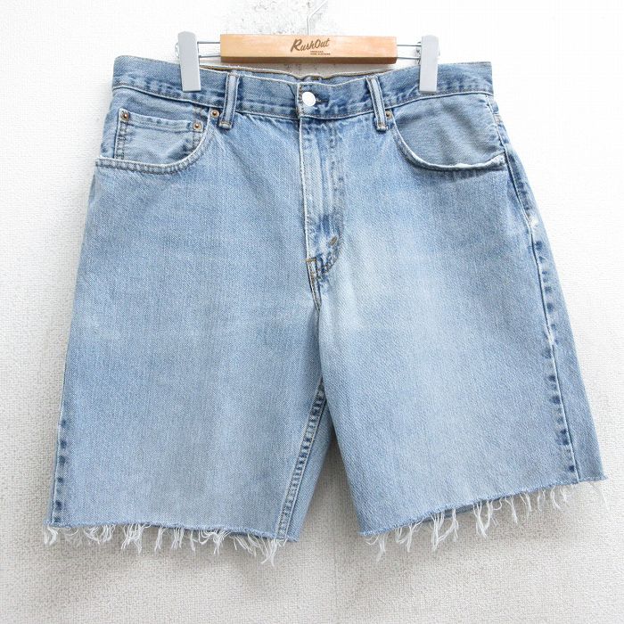 Cotton Pants - 【中古】古着 リーバイス 550 デニム ショートパンツ メンズ W35 紺 ネイビー Levis コットン ヒゲ ハーフパンツ カジュアル アメカジ ストリート きれいめ ヴィンテージ