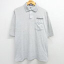 【中古】古着 ジャージーズ 半袖 ポロシャツ メンズ 00年代 00s KAIZEN 胸ポケット付き 大きいサイズ 2L LL ビッグシルエット ゆったり ビッ...