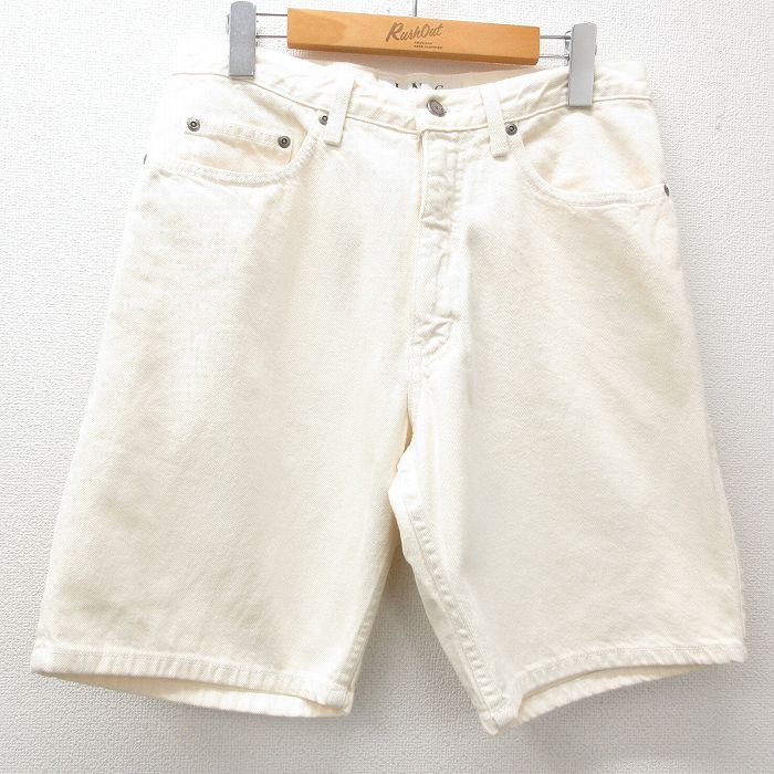 樂天商城 - 【中古】古着 ショートパンツ ショーツ メンズ 90年代 90s コットン USA製 アメリカ製 生成り デニム W30 中古 ボトムス 短パン ショーパン ハーフ | 春夏 春物 春服 夏物 夏服 半ズボン カジュアル メンズファッション ファッション おしゃれ