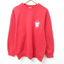 【中古】古着 フルーツオブザルーム 長袖スウェット メンズ 00年代 00s Exposition クルーネック 丸首 赤 レッド Lサイズ 中古 スエット ト...
