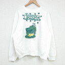 【中古】古着 TULTEX 長袖スウェット メンズ 90年代 90s IRISH ラグラン クルーネック 丸首 USA製 アメリカ製 白 ホワイト XLサイズ 中古 スエット トレーナー トップス | 春夏 春物 春服 秋冬 秋物 秋服 メンズファッション カジュアル おしゃれ ファッション 2OF