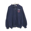 【中古】古着 WEK 長袖 トップス メンズ 90年代 90s バーナード 消防署 大きいサイズ 2L LL ビッグシルエット ゆったり ビッグサイズ オーバー...