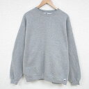 【中古】古着 ラッセル 長袖スウェット メンズ 00年代 00s 無地 クルーネック 丸首 グレー 霜降り Lサイズ 中古 スエット トレーナー トップス | ...