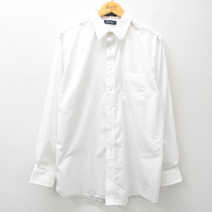 樂天商城 - 【中古】古着 ピューリタン 長袖シャツ メンズ 00年代 00s ロング丈 白 ホワイト XLサイズ 中古 トップス | 春夏 春物 春服 秋冬 秋物 秋服 カジュアルシャツ メンズファッション 長袖シャツ おしゃれ カジュアル