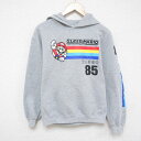 【中古】古着 長袖スウェットパーカー メンズ ゲーム ニンテンドー スーパーマリオブラザーズ グレー 霜降り Sサイズ 小さいサイズ 中古 スエット トレーナー トップス | 春夏 春物 春服 秋冬 秋物 秋服 メンズファッション カジュアル おしゃれ ファッション