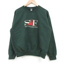【中古】古着 長袖スウェット メンズ サンフランシスコ 刺繍 クルーネック 丸首 緑 グリーン Mサイズ 中古 スエット トレーナー トップス | 春夏 春物 ...